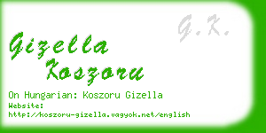 gizella koszoru business card
